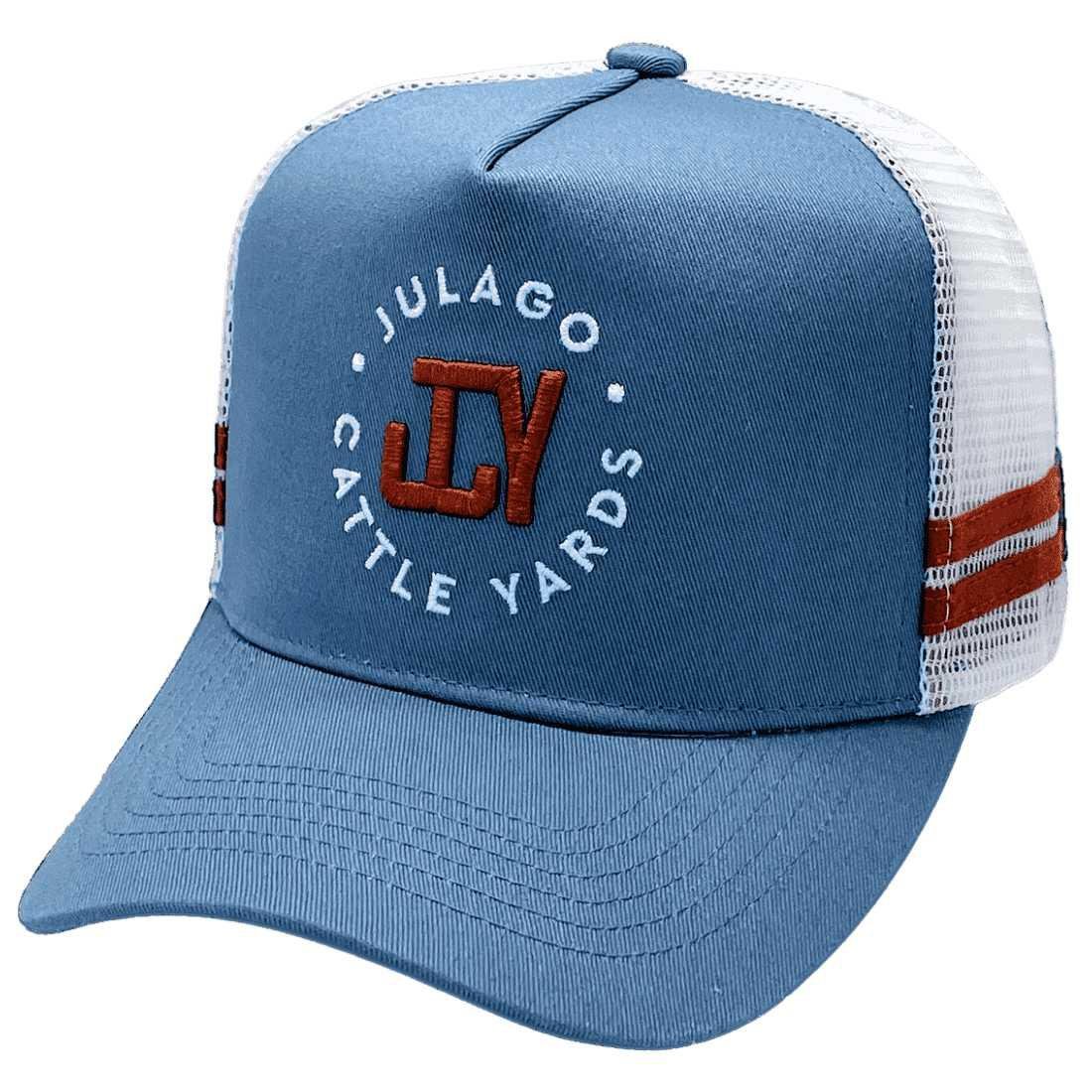 Julago Cattle Yards HP Midrange Aussie Trucker Hats Blue/White