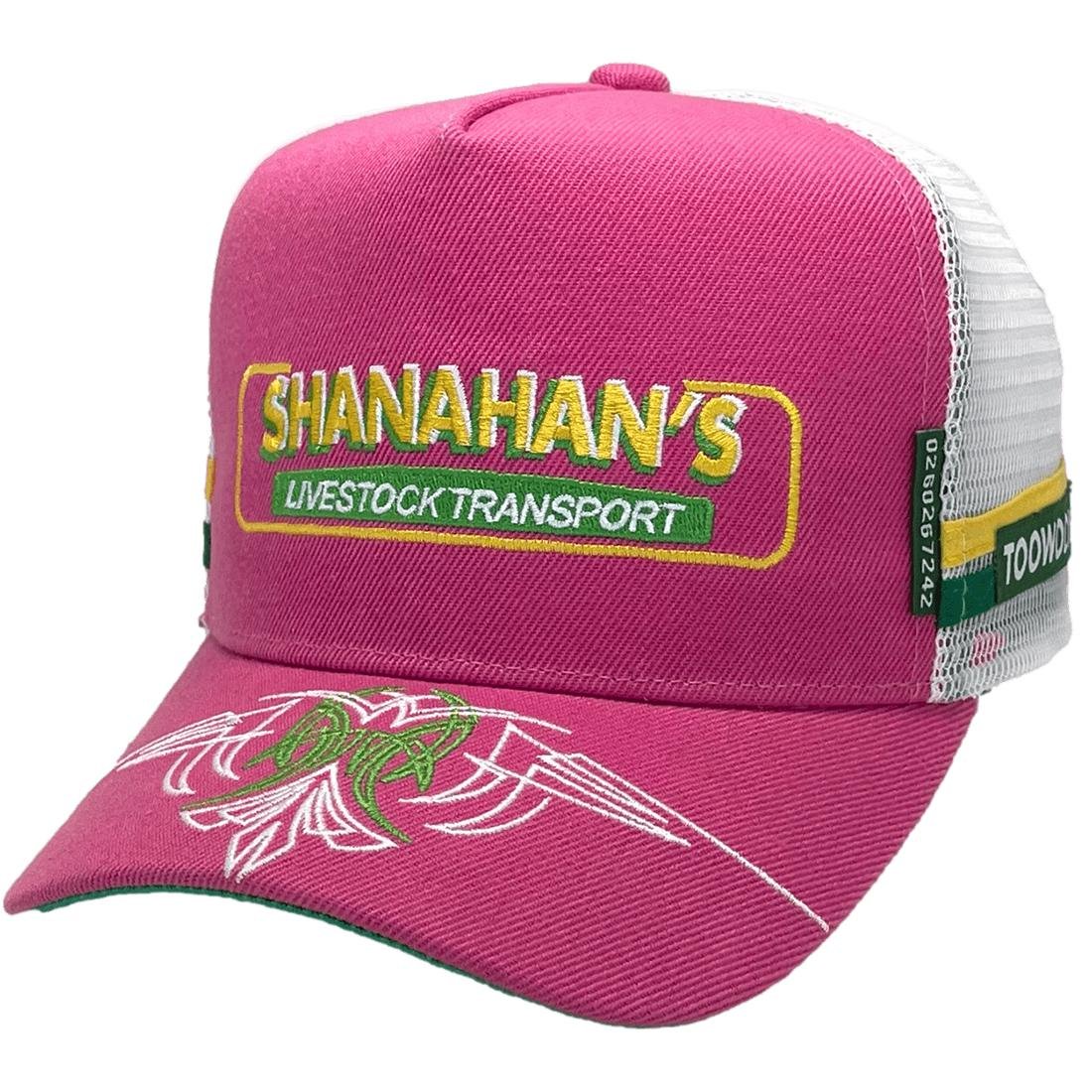 Shanahans Livestock Transport Pink Custom Power Trucker Hat