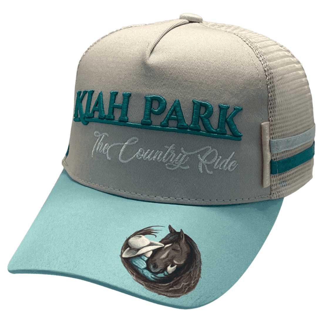Kiah Park LP Midrange Aussie Trucker Hats Beige/Mint Green