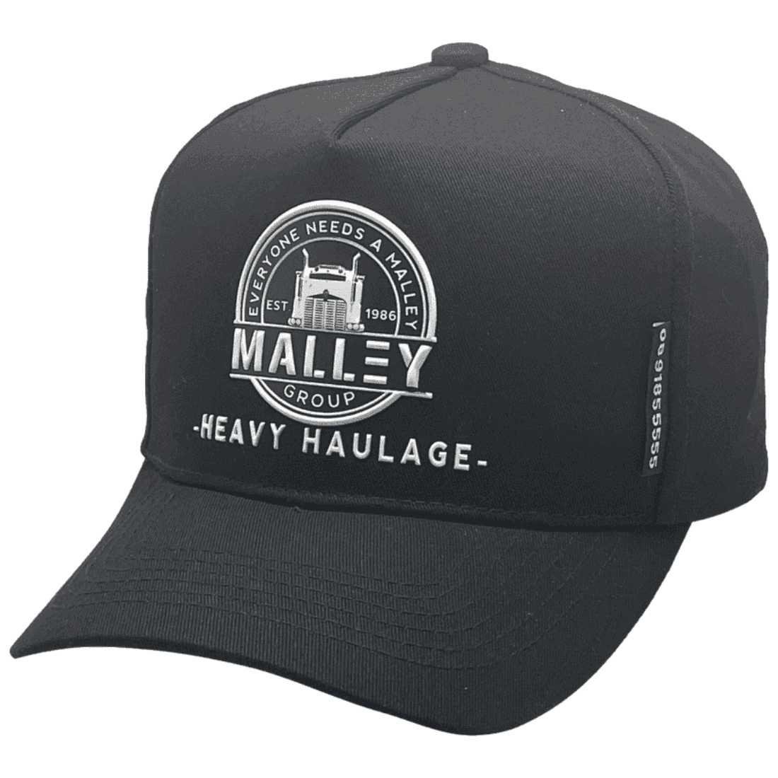 Malley Group Heavy Haulage -Basic Aussie Trucker Hat Cotton HP Black