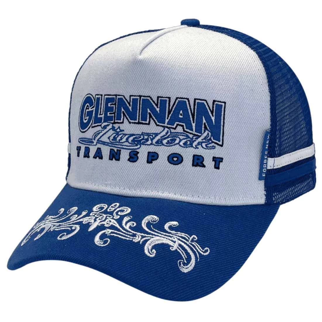 Glennan Livestock Transport Forbes NSW HP Original Power Aussie Trucker Hat with double side bands and Exclusive Australian Head Fit Crown