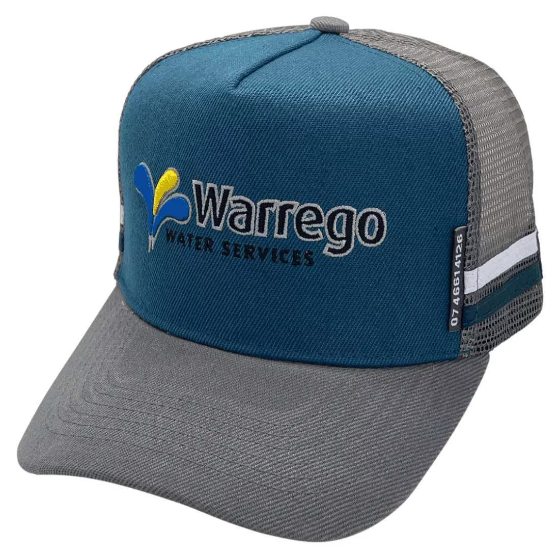 Warrego Water Services Dalby-Toowoomba-Warwick HP Original Midrange Aussie Trucker Hat with 2 side bands Acrylic