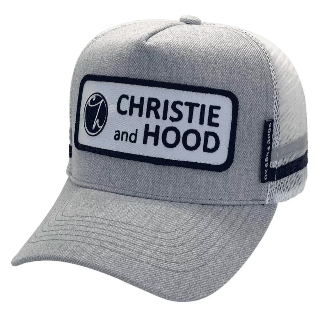Christie and Hood Dubbo NSW HP Midrange Aussie Trucker Hats Acrylic Grey