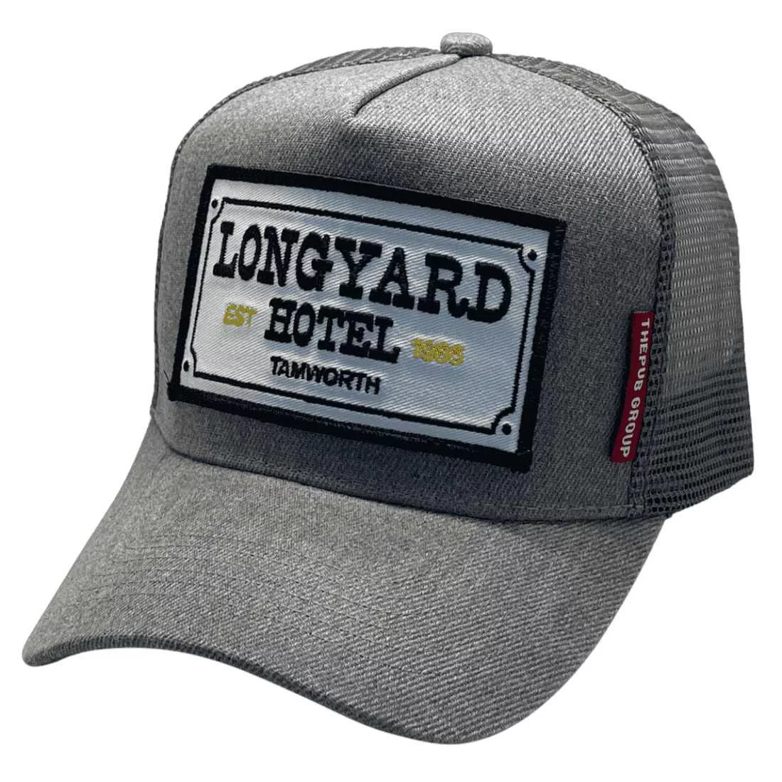 Longyard Hotel Tamworth HP Basic Aussie Trucker Hat Acrylic Grey Fleck