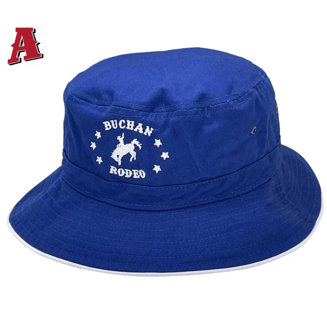 Buchan Rodeo Buchan South VIC Aussie Trucker Hats One Size Fits All with Optional Adjustable Brim Size 5cm to 7.5cm Width -Royal Blue