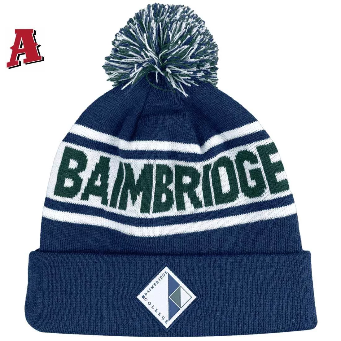 Baimbridge College Hamilton VIC Aussie Beanie Long LIne or Roll-up Cuff with Pom Pom available in any Colourway