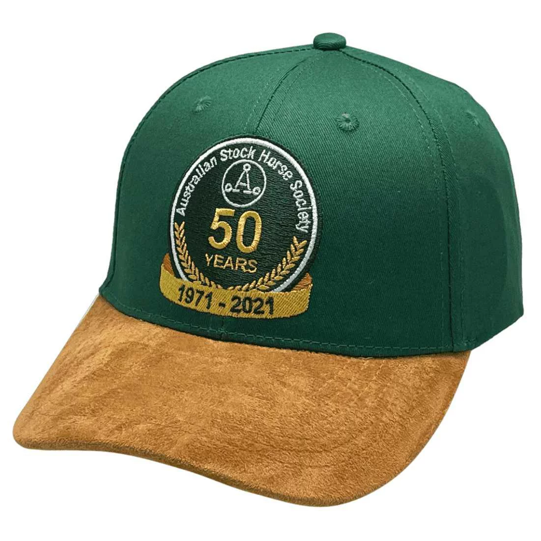 Australian Stock Horse Society Scone NSW Custom Snapback Baseball Cap with Suede Peak and Australian Head Fit Crown