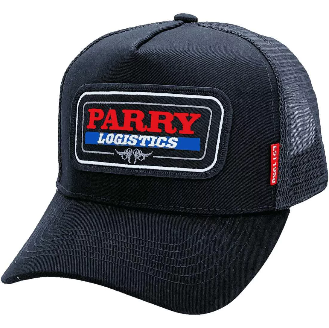 Parry Logistics Cargo and Freight Tamworth NSW HP Original Basic Aussie Trucker Hat with Australian Head Fit Crown Size