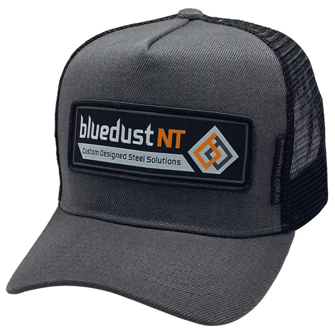 Bluedust NT Alice Springs NT HP  Original Midrange Aussie Trucker Hat with Australian Head Fit Crown Size with Double Side Bands