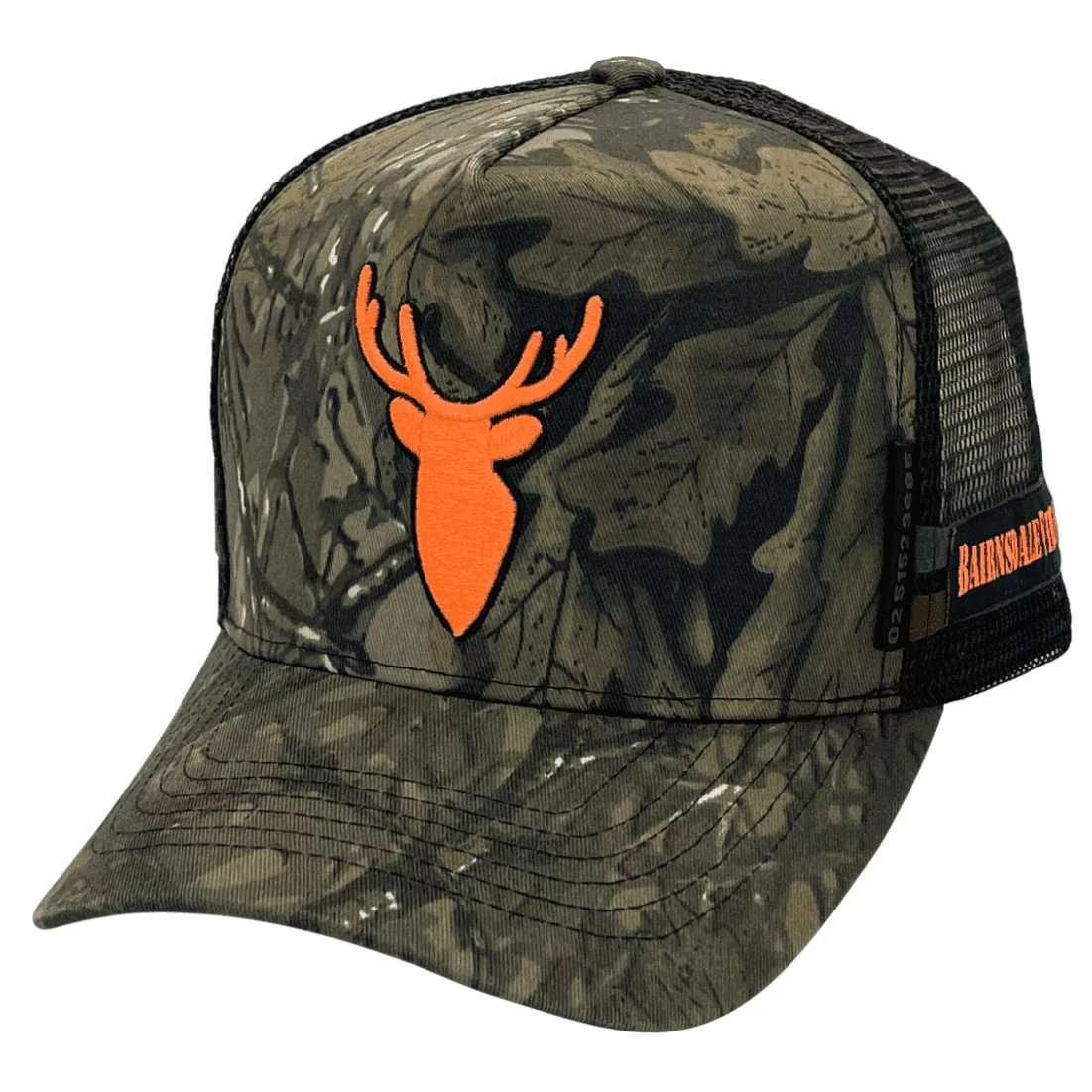 Bairnsdale Firearms and Accessories VIC HP Midrange Aussie Trucker Hat Camouflage with exclusive Australian Head Fit Crown