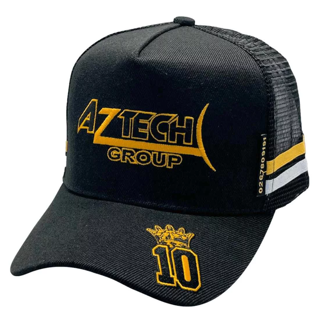 AZTECH Group Earthmoving Repairs Gunnedah NSW HP Custom Midrange Aussie Trucker Hat with Exclusive Head Fit Crown
