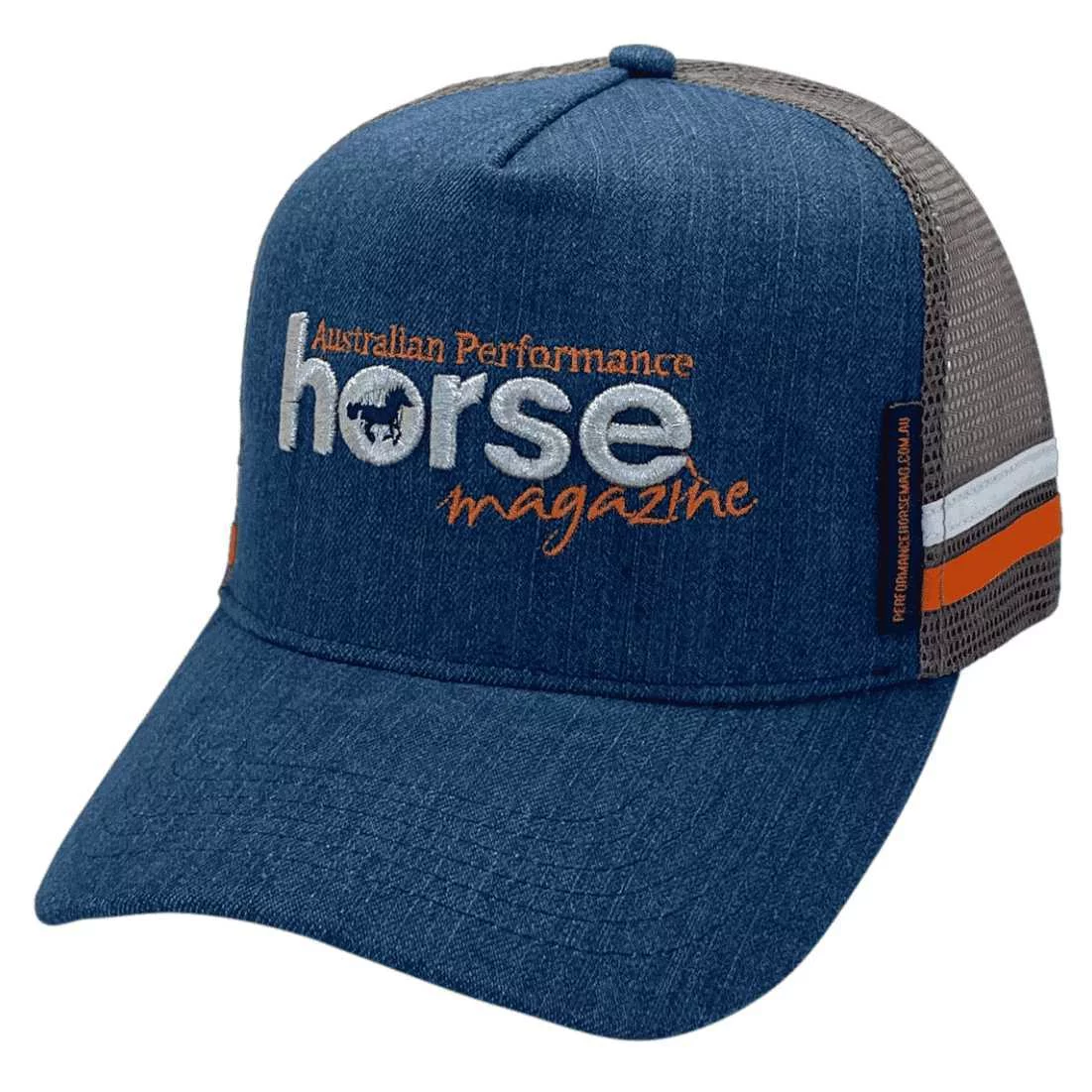 Australian Performance Horse Magazine Cooma NSW HP Custom Midrange Aussie Trucker Hat with exclusive Australian Head Fit Crown