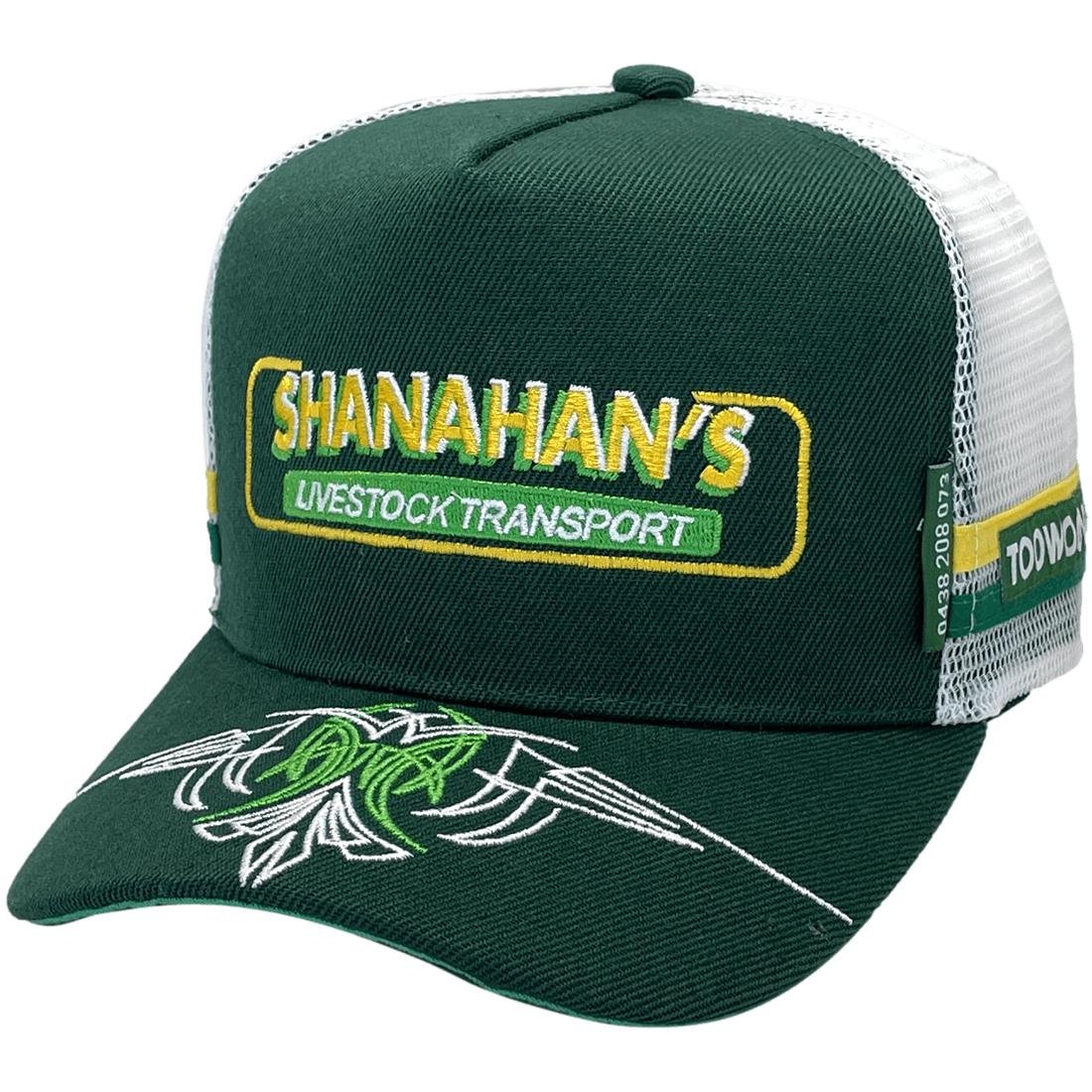 Shanahans Livestock Transport Green Custom Power Trucker Hat